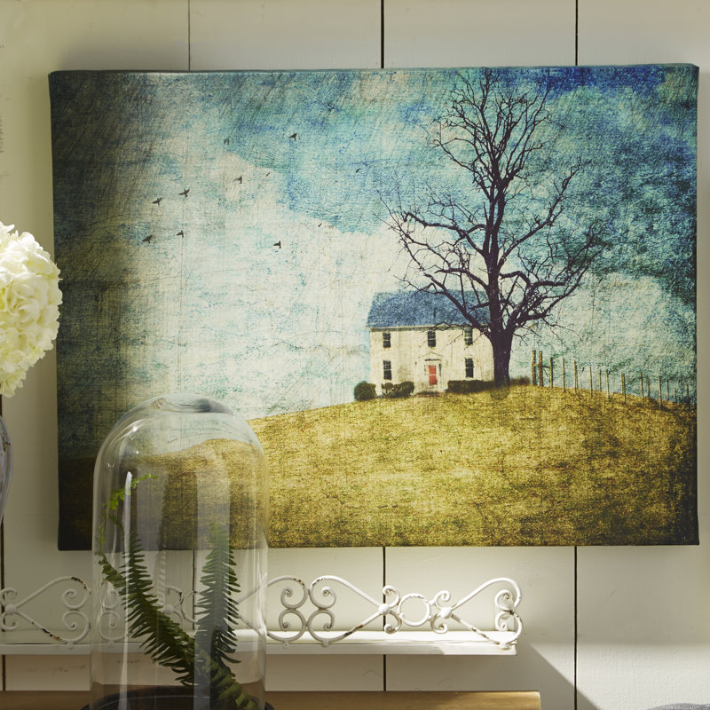 « house on the hill », reproduction d’art sur toile tendue