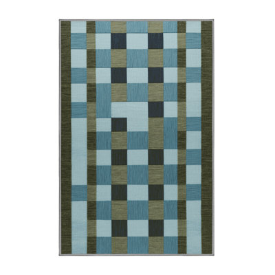 Machine Washable Botanical Brown Area Rug