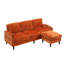 Canapé en L en chenille avec rangement pratique et porte-gobelet avec options de mobilier-1348776238