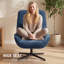 Upholstered Chenille Swivel Armchair-244346449