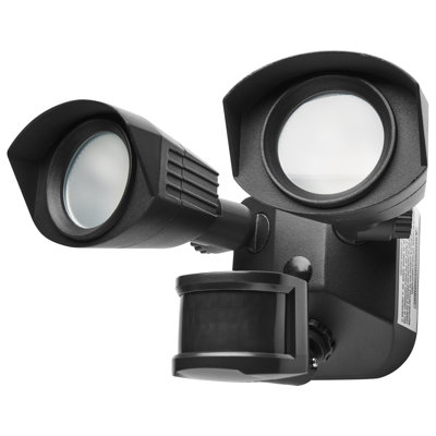 2 - Head LED Hardwired Outdoor Security Spotlight with Motion Sensor