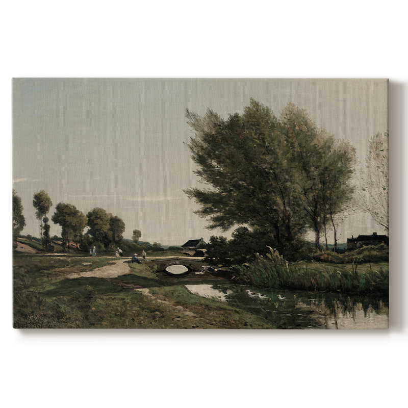 Paysage rétro-CDLXVII, H 41 po x l 61 po x P 2 po, Toile tendue