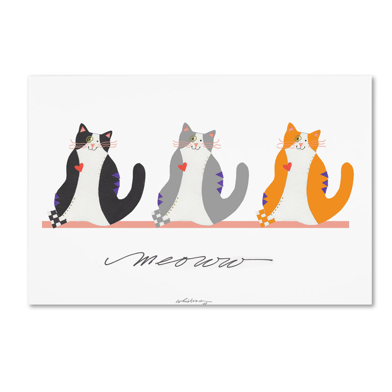 « the chats », art sur toile, H 16 po x l 24 po x P 2 po