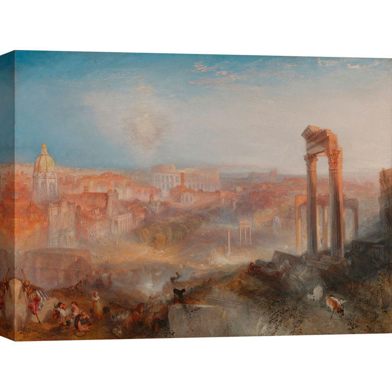 Modern Rome, Campo Vaccino by J.M.W. Turner - Wrapped Canvas Painting, 70cm H x 100cm W x 4cm D