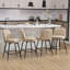 Ensemble de 4 tabourets de bar pivotants à 360 ° avec dossier et repose-pieds, tabourets de cuisine en polyuréthane pour îlot de cuisine, capacité de 330 lb, assemblage facile-93524391-93524390