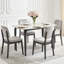 HOMCOM Dining Table for 4, Kitchen Table with Sintered Stone Tabletop-266395579