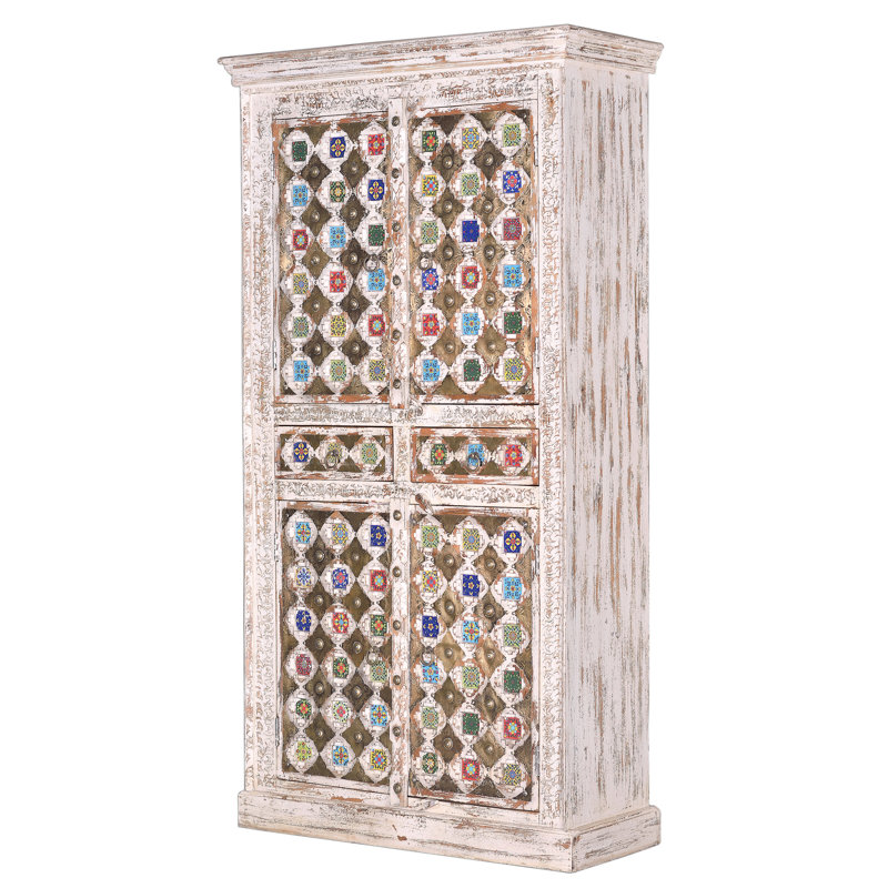 Jezebel 4 Door Solid Wood Wardrobe