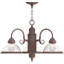 Lustre d'intérieur / classique 3 lumières avec abat-jour en verre nervuré transparent Attar-36709019
