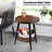 Round Side Table With 2-Tier Storage, Wooden End Table For Living Room With Metal Frame, Compact And Stylish Design