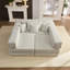 Très grand canapé gris avec 6 coussins et une combinaison de bricolage - Revêtement en velours côtelé, coussin antidérapant, siège confortable, housse de coussin modulaire rembourrée, tissu respirant, application large-723133827