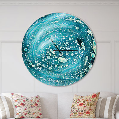 Precious Blue Fabulous Pattern - Modern wall clock