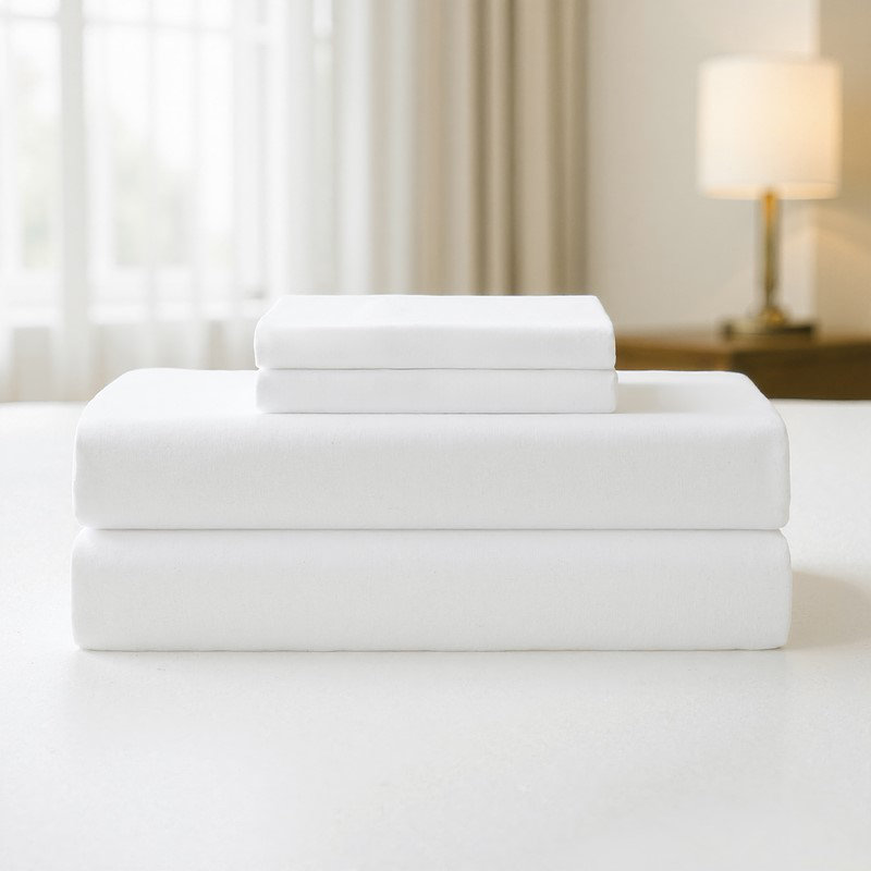 4-Piece Essential Microfiber Sheet Set, White, Queen Sheet Set