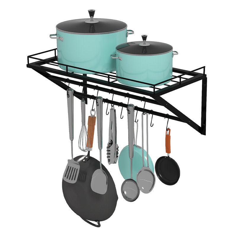 Metal Rectangle Wall Mounted Pot Rack