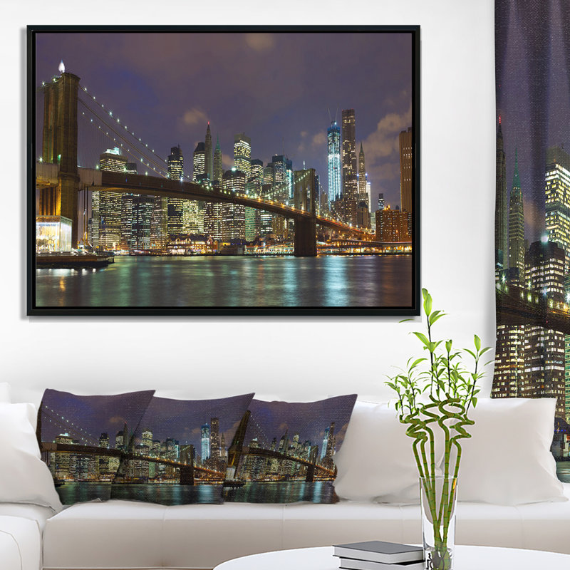 " Brooklyn Bridge Panoramic View ", 28" H x 60" W x 1.5" D