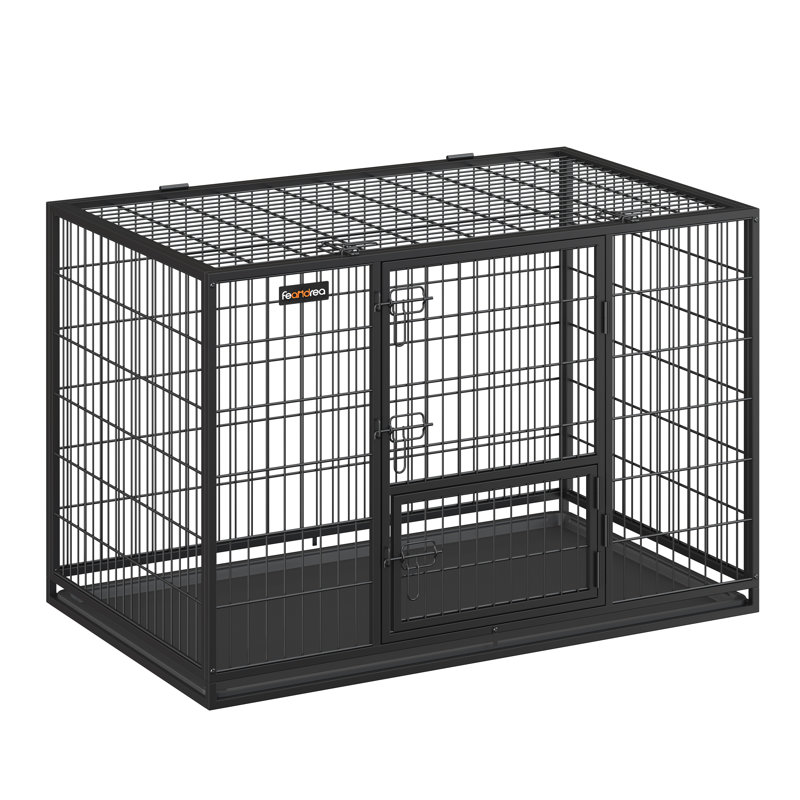 Metal Pet Crate with 1 Door, 81cm H x 75cm W x 122cm D