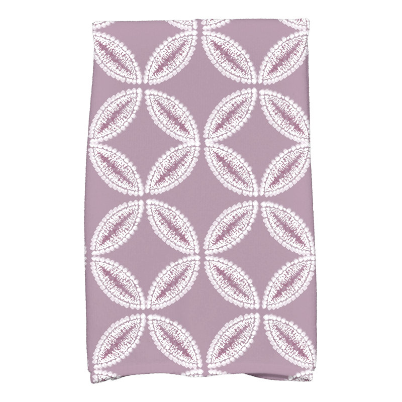 Daedrian Patterned Poly Twill Tea Towel, Purple