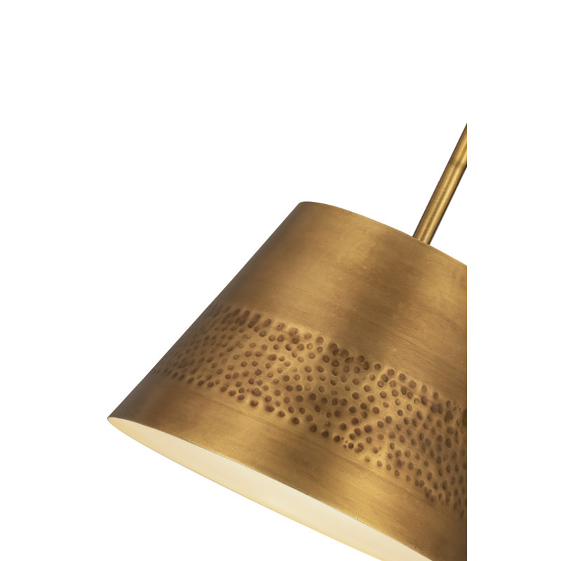 Aire 1 - Light Single Pendant, 9.5" H x 12" W x 12" D, Rubbed Brass