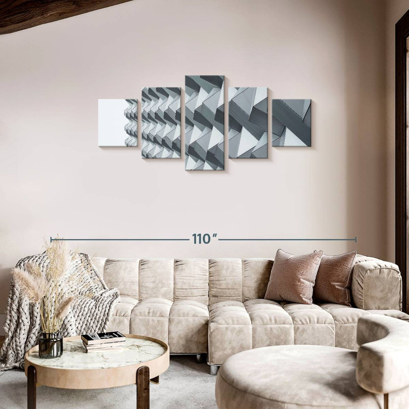 Geometric Facade, 34" H x 74" W