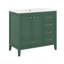 Meuble-lavabo 36 po avec lavabo, armoire de salle de bain avec porte à fermeture en douceur, 4 tiroirs de différentes tailles-119691049