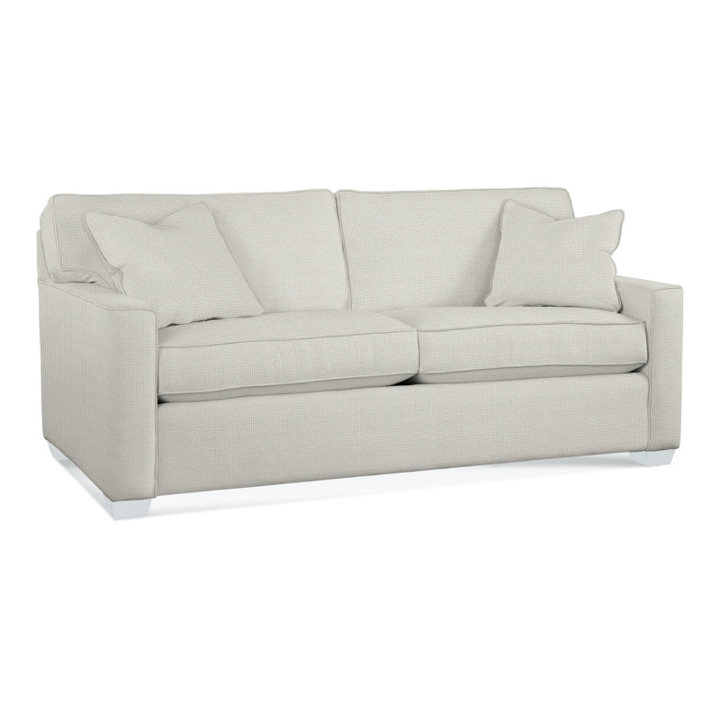 Frye 81'' Upholstered Sofa, Vanilla Crypton Performance; 0822-91, Frost White