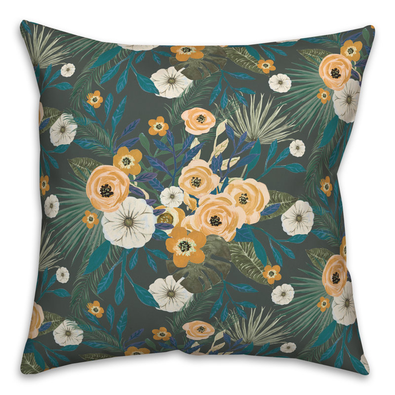 Coussin Floral, Vert