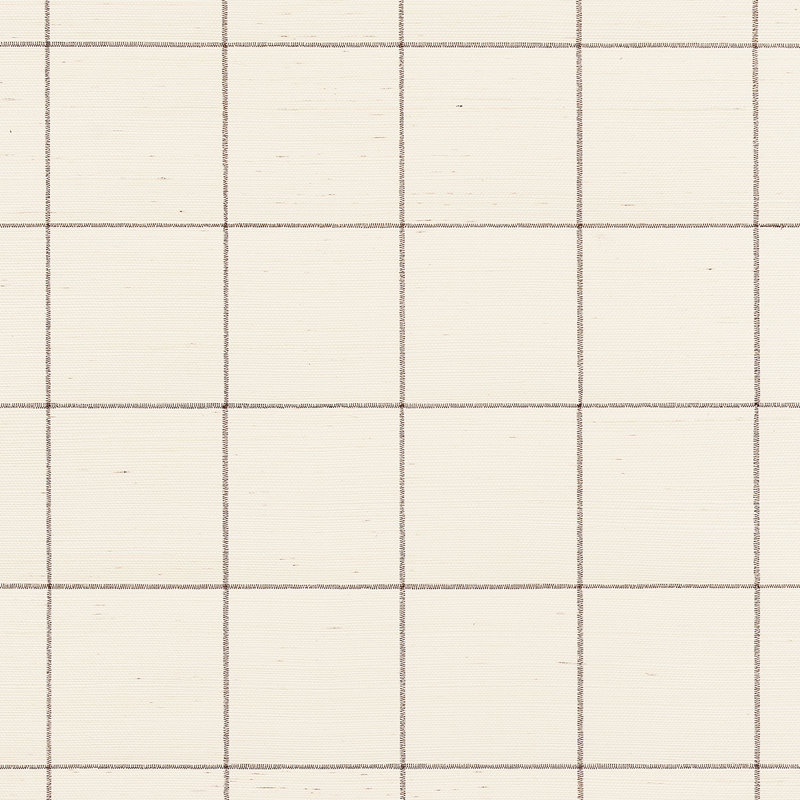 Papier peint en sisal brodé Windowpane, Java