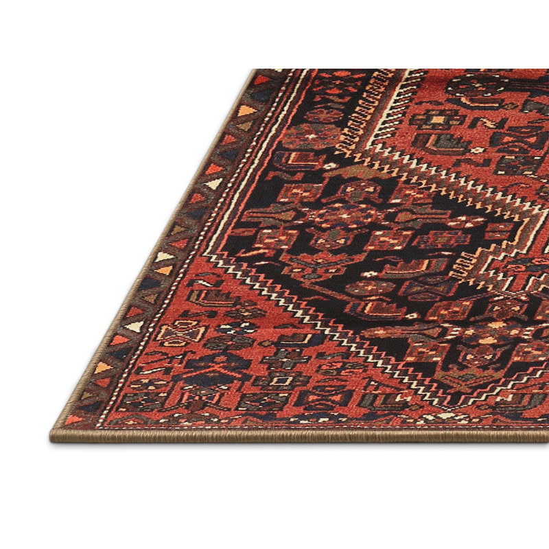 Tapis rouge à motif sud-ouest, Rectangle 2 pi x 4 pi