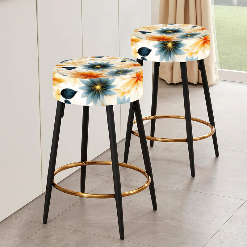 Ensemble de 2 tabourets de bar Earthy Mandala Ii Boho