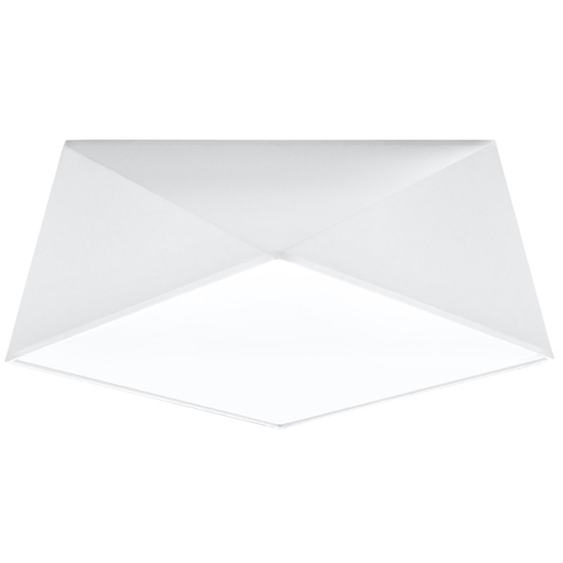 Carden Flush Mount, White, 15cm H x 40cm W x 40cm D