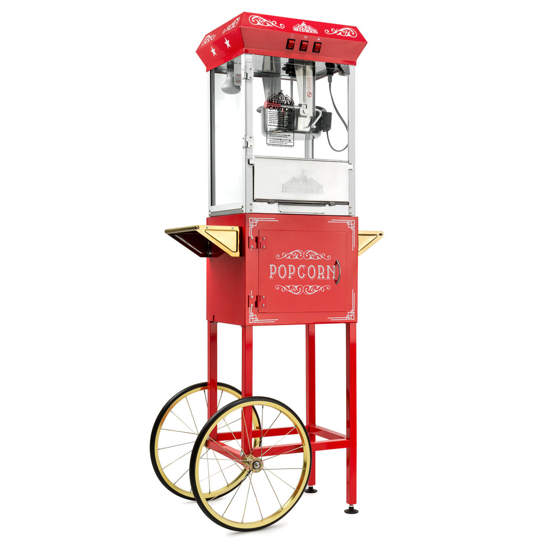 Olde Midway Vintage Popcorn Machine and Cart Olde Midway 