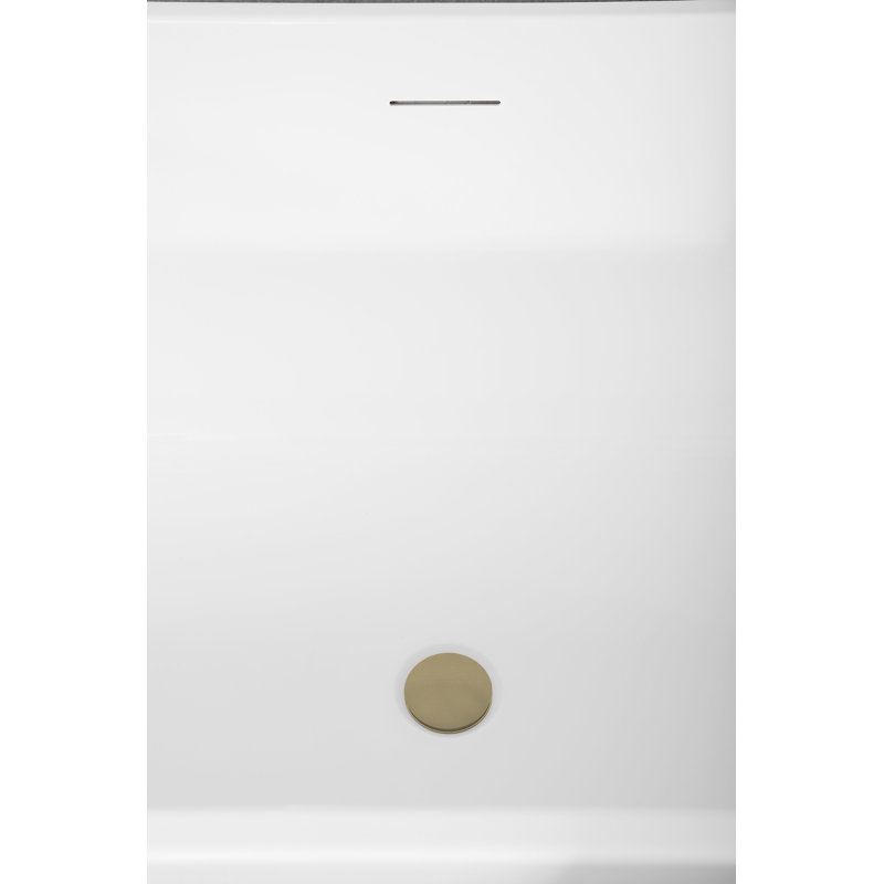 Baignoire autoportante 51 "avec drain interne Streamline, Laiton brossé