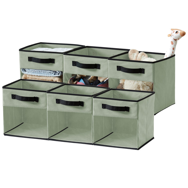 Ensemble de cubes en tissu, 11 po x 10,50 po x 10,50 po, Vert
