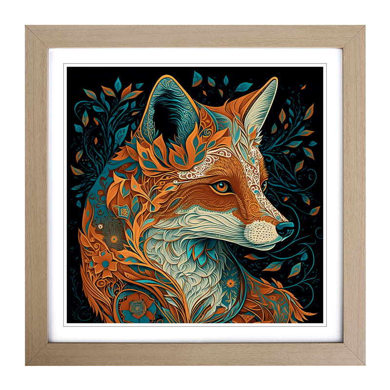 Single Picture Frame Print on Wood, Oak