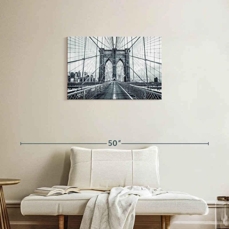 Pont de Brooklyn monochrome, H 20 po x l 30 po