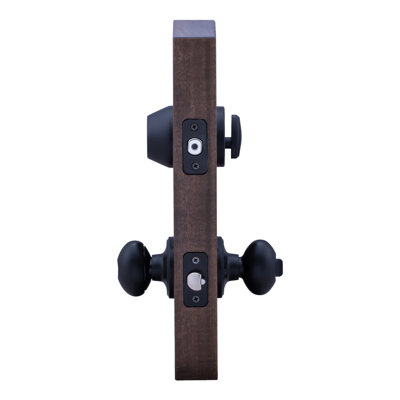 Colonial Knobs With Deadbolt Universal/Reversible Entry Set