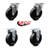 4 Piece Soft Rubber Wheel Caster Set