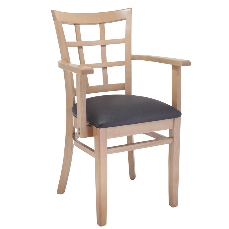 Harner 18'' H Upholstered Beech Armchair, Natural