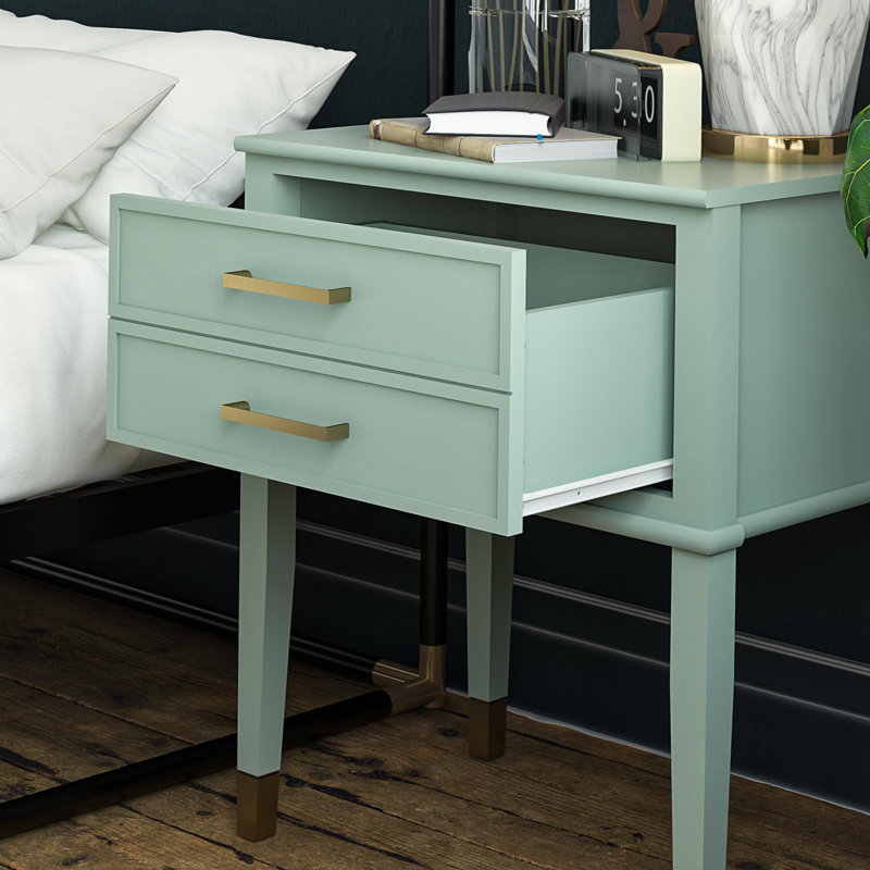 Westerleigh 1-Drawer Nightstand, Pale Green