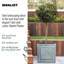 Square Planter | Lattice Grey Reinforced Stone Heritage Style Lazio Garden Planter With Drainage Holes, 38 Litres-762656184