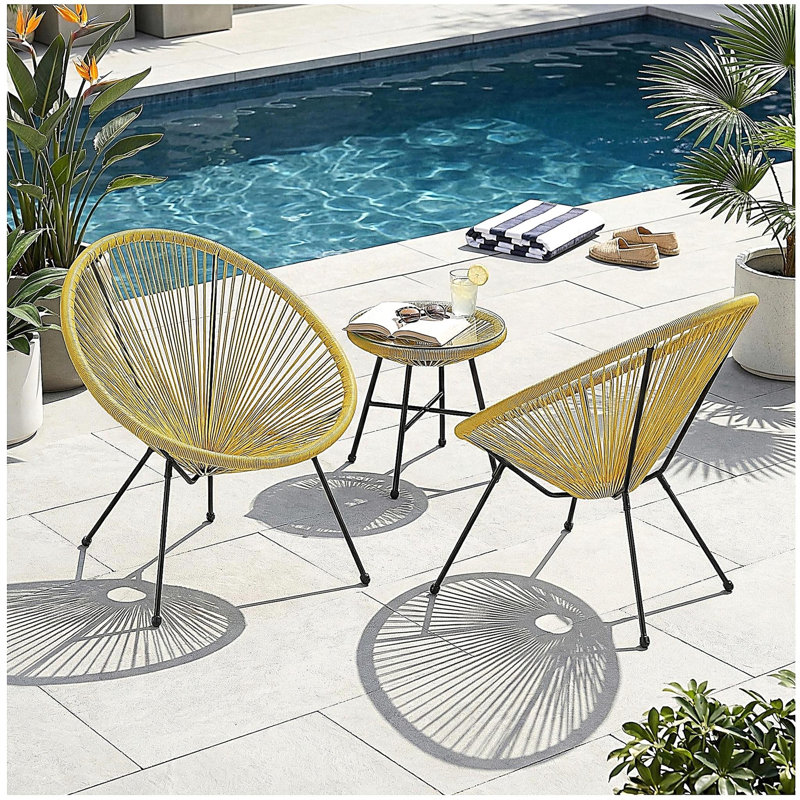 Chaise Anson (ensemble de 2) - Jaune, Jaune