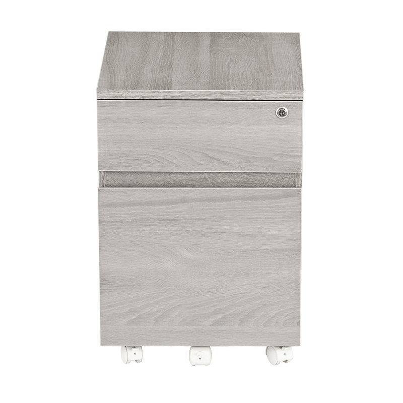 Ameyah Accent Chest，Rolling Two Drawer Vertical Filing Cabinet with Lock