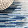 Yerkes Linear Modern Half-Stripe Blue/Cream Rug
