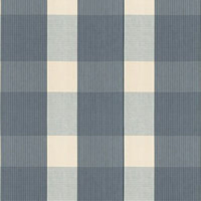 Avon Gingham Plaid Fabric, Indigo/Sky
