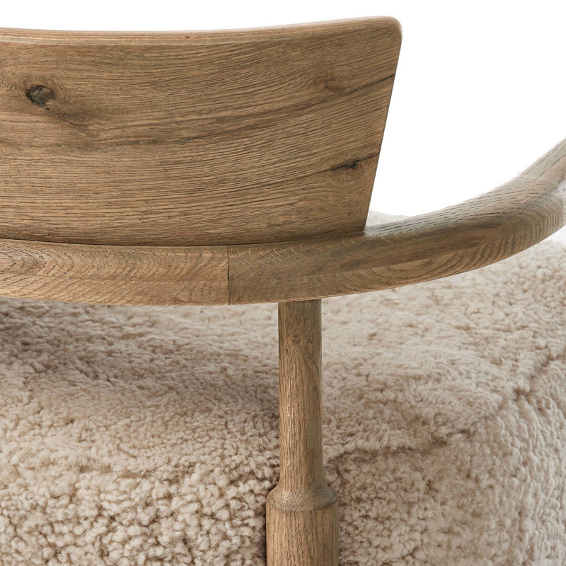 Bennett Chair, Beige Shearling
