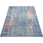 Tapis bleu marine / beige / rouge en laine noué à la main de conception unique des années 1960 de 6 pi 7 po x 9 pi 11 po