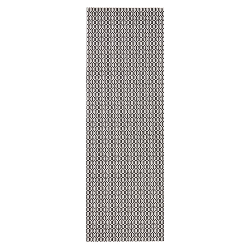 Meadow Flatweave Black Rug, Runner 80 x 200 cm