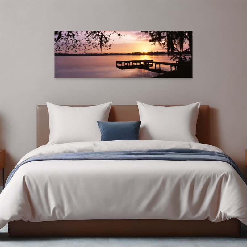 Floride, Orlando, terrain de camping Koa, lac Whippoorwill, lever de soleil, art abstrait contemporain contemporain