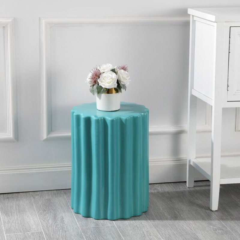 Tabouret de jardin en céramique Pier, Bleu