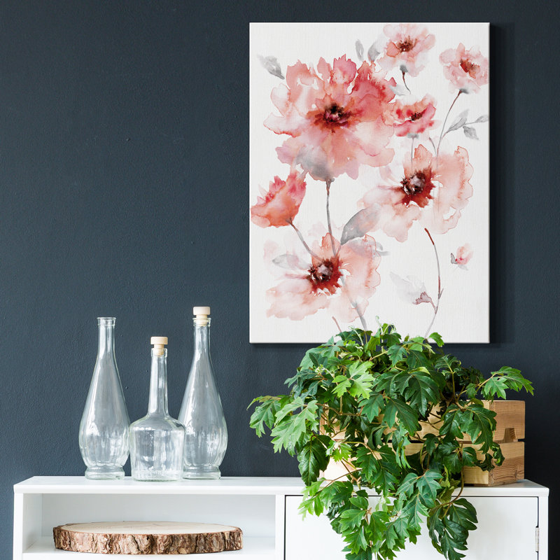 «Translucent Blush I» par Nan - reproduction d'art sur toile tendue, H 12 po x l 8 po x P 1 po