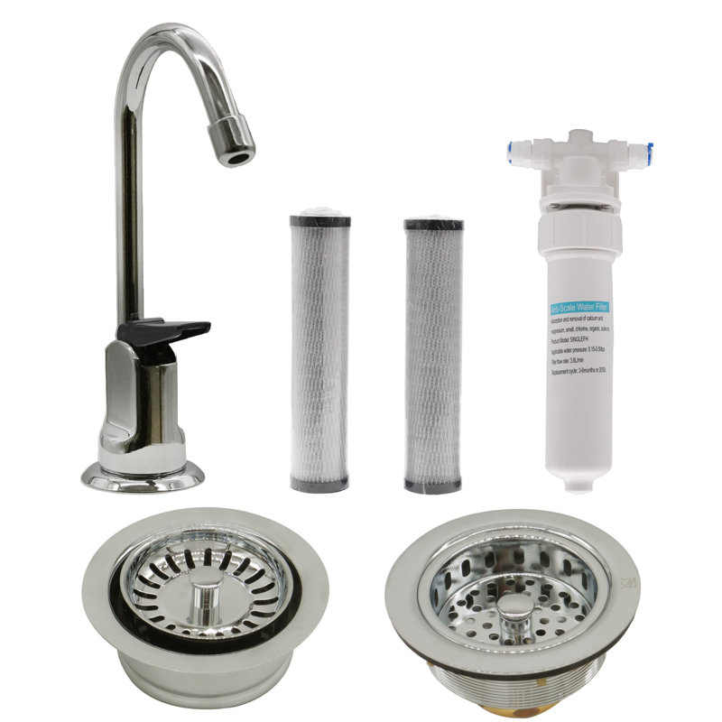 Robinet de cuisine avec distributeur de savon Westbrass, Noir mat